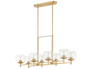 Quorum Lyon 8-Light Aged Brass Globe Island Pendant QM688880