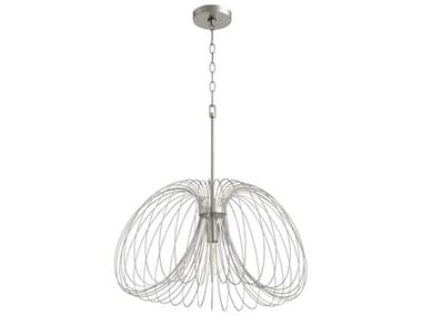 Quorum Loopy Loop 23" 1-Light Brushed Silver Pendant QM8062463