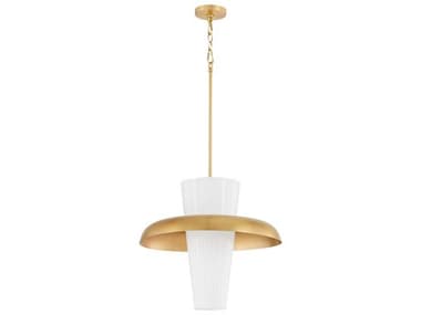 Quorum Mallory 1-Light Aged Brass Pendant QM82271680