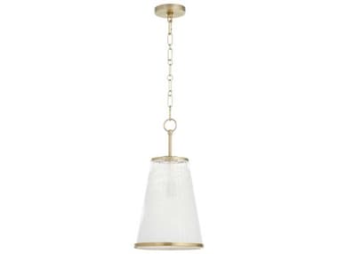 Quorum Providence 1-Light Aged Brass Drum Pendant QM82381180