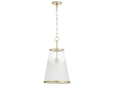 Quorum Providence 1-Light Aged Brass Drum Pendant QM82381380