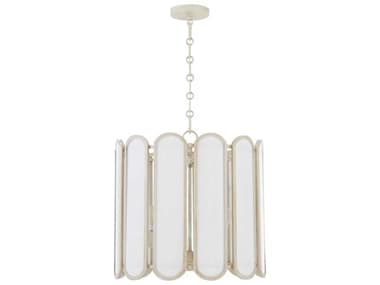 Quorum Belleview 4-Light Washed Oak Off White Pendant QM824452