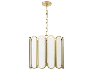 Quorum Belleview 4-Light Aged Brass Pendant QM824480