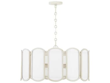 Quorum Belleview 5-Light Washed Oak Off White Pendant QM824552