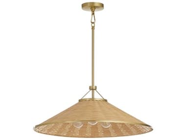 Quorum Cona 3-Light Aged Brass Pendant QM830380