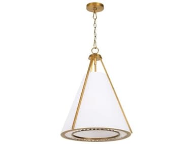 Quorum Gorham 3-Light Brushed Brass Pendant QM8382347