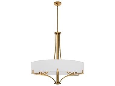 Quorum Imperial 6-Light Brushed Brass Drum Pendant QM841647
