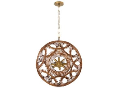 Quorum Kalio 12-Light Brushed Brass Globe Pendant QM8522247