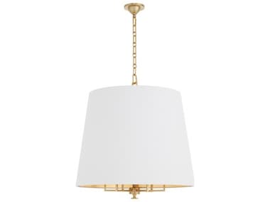 Quorum Karnes 6-Light Aged Brass Cylinder Pendant QM8562680