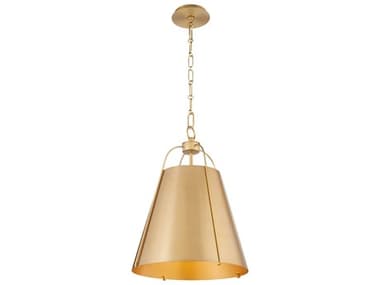 Quorum Ellen 1-Light Aged Brass Drum Pendant QM861180