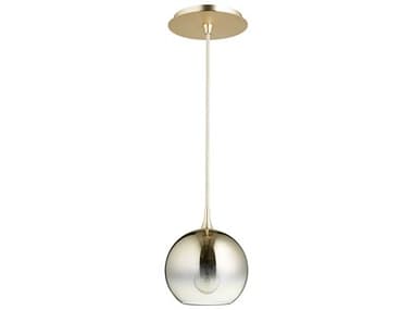Quorum 6" 1-Light Satin Gold With Light Ombre Glass Globe Mini Pendant QM8892020