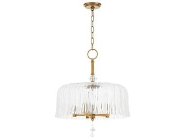 Quorum Meriam 5-Light Brushed Brass Drum Pendant QM893547