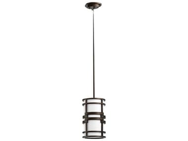 Quorum Solo 1-Light Oiled Bronze Cylinder Mini Pendant QMIBS234