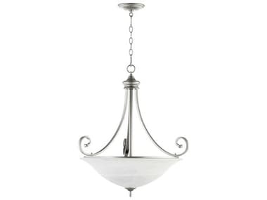 Quorum Bryant 4-Light Classic Nickel Traditional Bowl Pendant QMIBS249