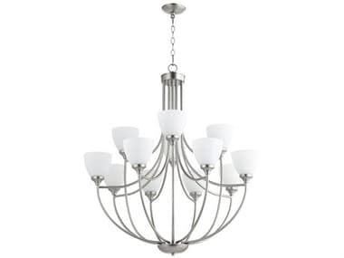 Quorum Enclave 12-Light Satin Nickel Chandelier QMIBS308