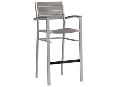 Ratana New Mirage Silver Aluminum Faux Teak Bar Stool RANFN42944GROB