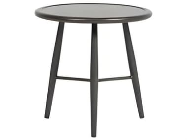 Ratana Bolano Silver Ash Grey Aluminum Round End Table RANFN53305ASG