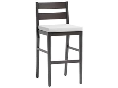 Ratana Lucia Silver Ash Grey Aluminum Cushion Bar Stool RANFN54441ASG