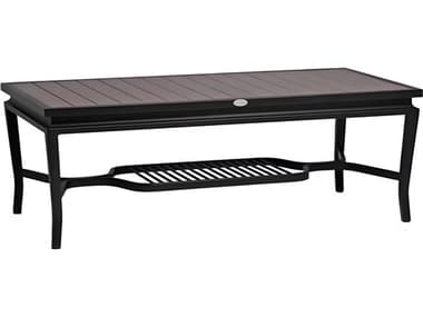 Ratana Copacabana Silver Brown Top & Black Base Aluminum Rectangular Coffee Table RANFN55004BRN