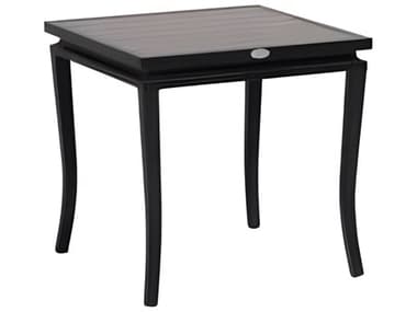 Ratana Copacabana Silver Brown Top & Black Base Aluminum Square End Table RANFN55005BRN