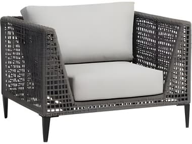 Ratana Genval Silver Black Aluminum Cushion Lounge Chair RANFN57201GRY