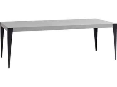 Ratana Genval Silver Black Base & Cement Top Aluminum Rectangular Coffee Table RANFN57204CEM