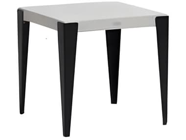 Ratana Genval Silver Black Base & Cement Top Aluminum Square End Table RANFN57205CEM