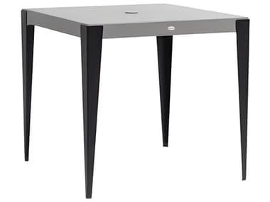 Ratana Genval Silver Black Base & Cement Top Aluminum Square Umbrella Hole Counter Table RANFN57242CEM