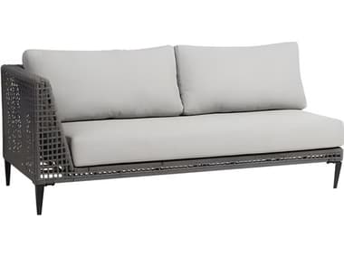 Ratana Genval Silver Black Aluminum Cushion Loveseat RANFN57252GRYL