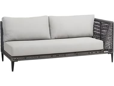 Ratana Genval Silver Black Aluminum Cushion Loveseat RANFN57252GRYR