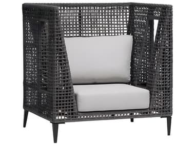 Ratana Genval Silver Black Aluminum Cushion Lounge Chair RANFN57285GRY