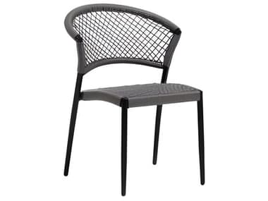 Ratana Ria Silver Black Aluminum Rope Dining Chair RANFN58811GRY