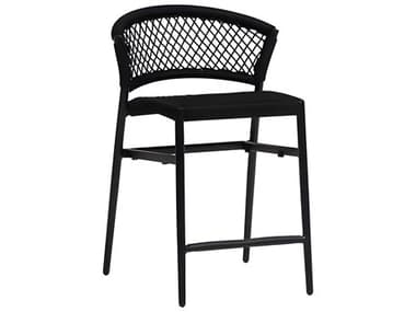 Ratana Ria Silver Black Aluminum Rope Counter Stool RANFN58840BLK