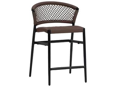 Ratana Ria Silver Black Aluminum Rope Counter Stool RANFN58840BRN