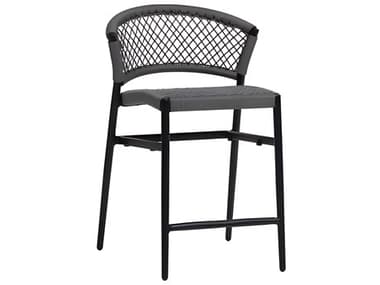 Ratana Ria Silver Black Aluminum Rope Counter Stool RANFN58840GRY