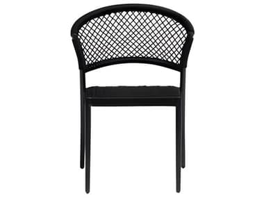 Ratana Ria Silver Black Aluminum Strap Dining Chair RANFN588811BLK