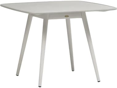 Ratana Alinea Silver Whitewash Aluminum Square Umbrella Hole Dining Table RANFN60939WHT