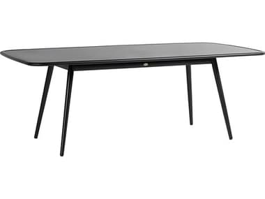 Ratana Alinea Silver Diva Night Aluminum Rectangular Umbrella Hole Dining Table RANFN60973DIV