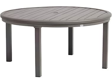 Ratana Canbria Silver Seashell Aluminum Round Umbrella Hole Chat Table RANFN61117SEL