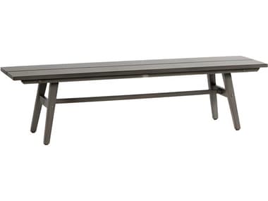 Ratana Canbria Silver Seashell Aluminum Cushion Bench RANFN61147SEL