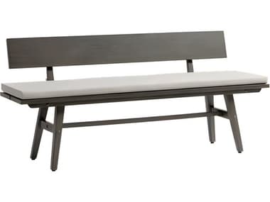 Ratana Canbria Silver Seashell Aluminum Cushion Bench RANFN61149SEL