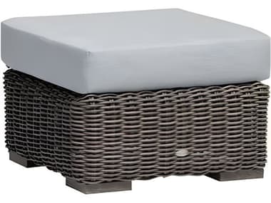 Ratana Cubo Silver Pearl Grey Aluminum Cushion Ottoman RANFN61216COK