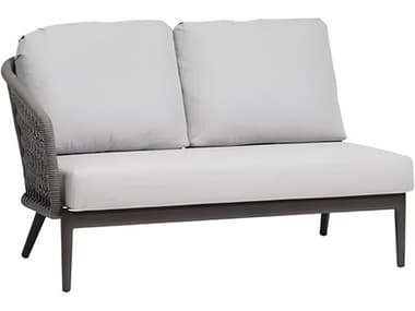 Ratana Poinciana Silver Ash Grey Aluminum Cushion Loveseat RANFN61352LAGL