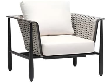 Ratana Diva Silver Graphite Aluminum Cushion Lounge Chair RANFN61601BGEGRT