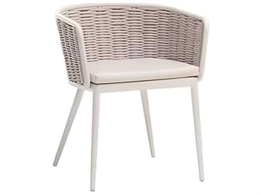 Ratana Diva Silver Snow Aluminum Cushion Dining Chair RANFN61612BGESNW