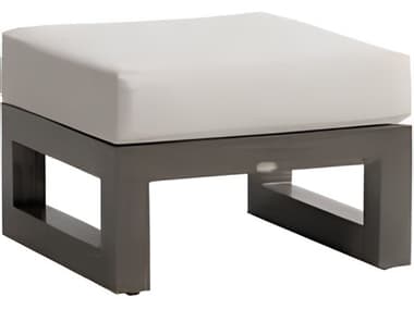 Ratana Milano Silver Seashell Aluminum Cushion Ottoman RANFN64316SEL