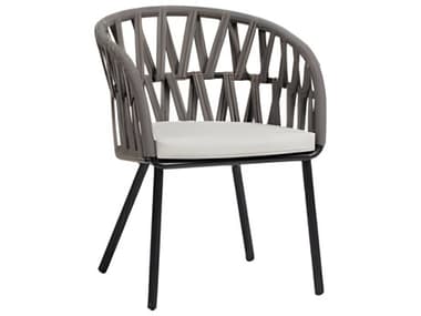 Ratana Hamptons Silver Diva Night Aluminum Cushion Dining Chair RANFN66312STNDIV