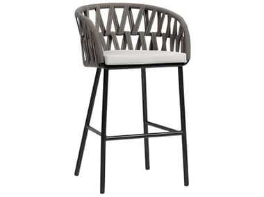 Ratana Hamptons Silver Diva Night Aluminum Cushion Bar Stool RANFN66341STNDIV