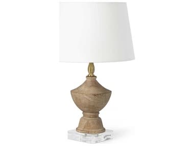 Regina Andrew Southern Living Beatrix Natural Polished Brass Wood Crystal Table Lamp REG131549