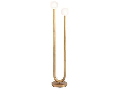 Regina Andrew Happy 52" Tall Natural Brass Glass LED Floor Lamp REG141055NB